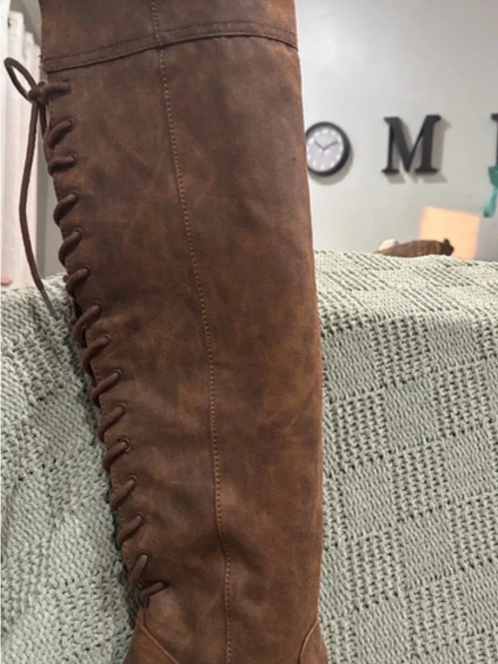 White Mountain Brown Suede knee high Boot